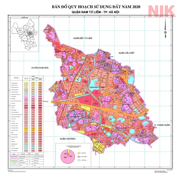 Bản đồ quy hoạch chi tiết quận Nam Từ Liêm mới nhất 2021