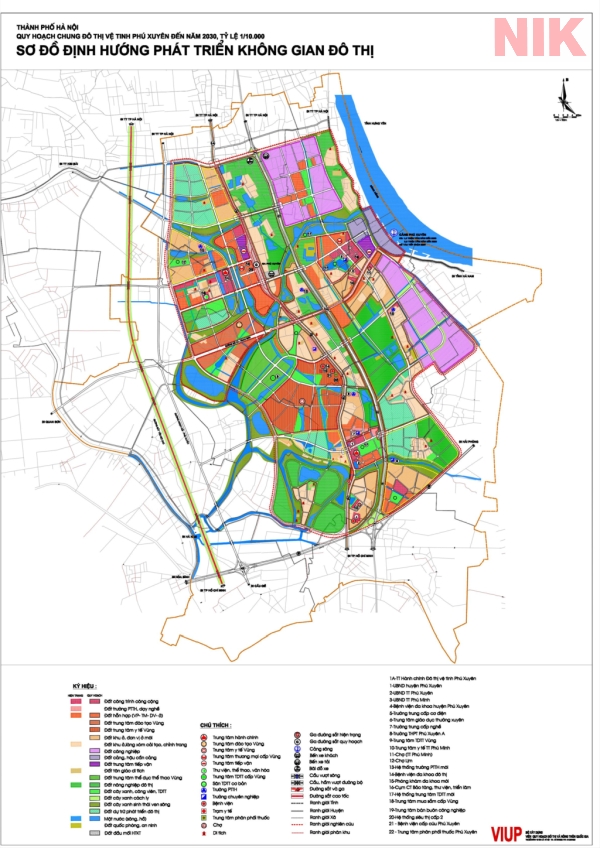 Bản đồ quy hoạch sử dụng đất Hà Nội tại Phú Xuyên