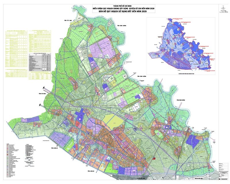 Bản đồ quy hoạch sử dụng đất huyện Củ Chi