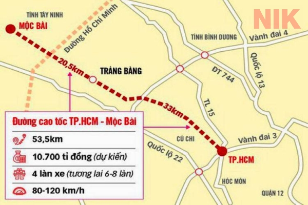 Quy hoạch xây dựng cao tốc HCM - Mộc Bài