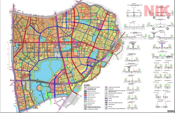 Bản đồ quy hoạch chi tiết quận thanh xuân giao thông phân khu H2-4