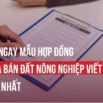 MẪU HỢP ĐỒNG MUA BÁN ĐẤT NÔNG NGHIỆP VIẾT TAY