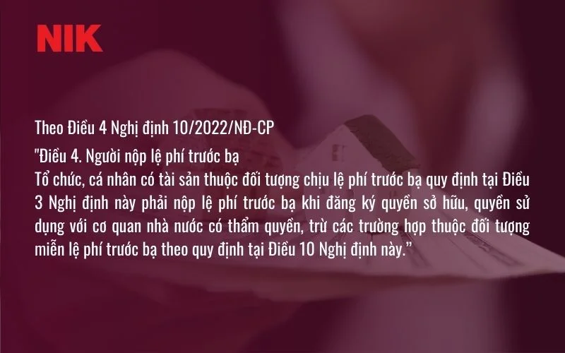 LỆ PHÍ TRƯỚC BẠ NHÀ ĐẤT LÀ GÌ? QUY ĐỊNH VÀ CÔNG THỨC TÍNH CHI TIẾT (KÈM FILE PDF MẪU TỜ KHAI LỆ PHÍ) 8 LỆ PHÍ TRƯỚC BẠ NHÀ ĐẤT