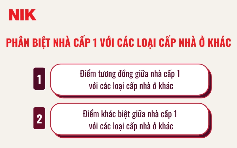 NHÀ CẤP 1 LÀ GÌ? CÁCH PHÂN BIỆT VÀ CÁC QUY ĐỊNH CẦN BIẾT 27 NHÀ CẤP 1 LÀ GÌ?