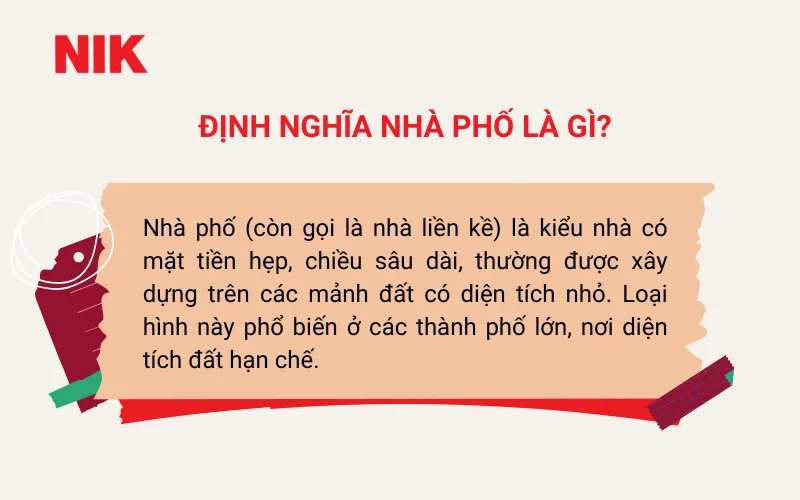 KHÁI NIỆM NHÀ PHỐ LÀ GÌ
