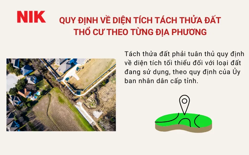 DIỆN TÍCH TỐI THIỂU TÁCH THỬA ĐẤT THỔ CƯ ĐỂ CẤP SỔ ĐỎ THEO LUẬT ĐẤT ĐAI MỚI NHẤT 9 DIỆN TÍCH TỐI THIỂU TÁCH THỬA ĐẤT THỔ CƯ