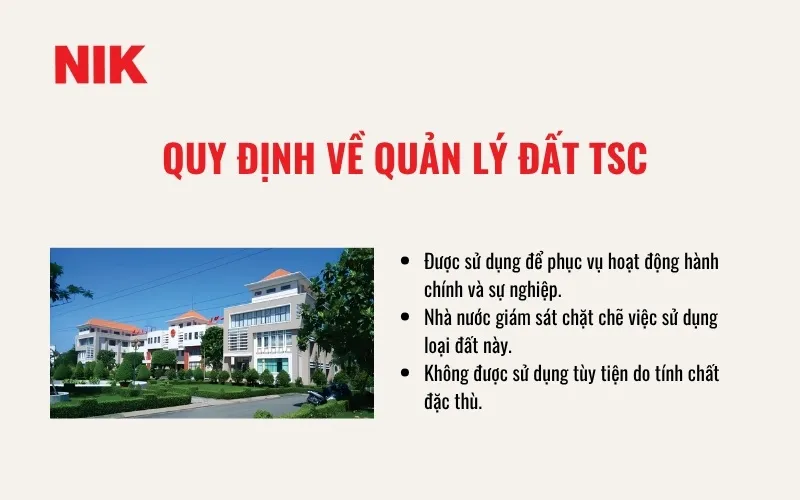 TSC LÀ ĐẤT GÌ? QUY ĐỊNH VỀ CÁCH QUẢN LÝ VÀ SỬ DỤNG ĐẤT TSC 6 TSC LÀ ĐẤT GÌ?